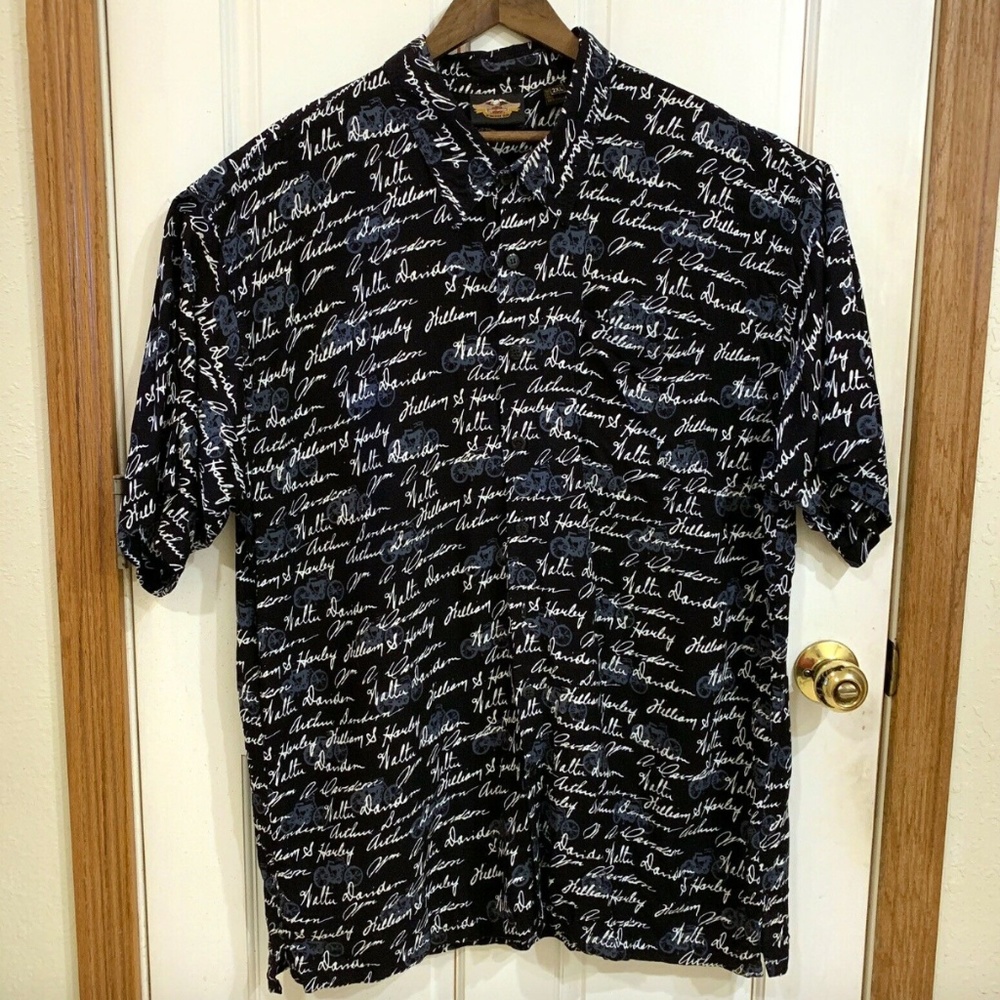 Harley Davidson Mens XL Button Up Shirt Signature